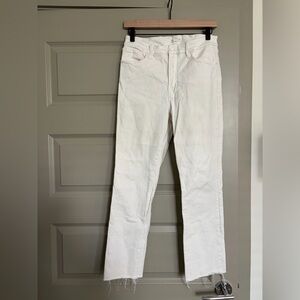 Good American Straight Leg White Jeans